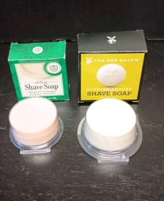 Van Der Hagen Shave Soap 2 New Bars In Boxes 3.5 Oz & 2.5 Oz Bars - Image 1 of 4