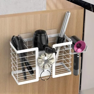 Hair Tool Organizer Hair Dryer Holder 3 In 1 Metal Bathroom Blow Dryer Organizer - Picture 1 of 3