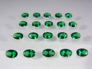 Forma ovale verde smeraldo TAGLIA A SCELTA pietre sciolte pietre preziose nanocristallo - Foto 1 di 6