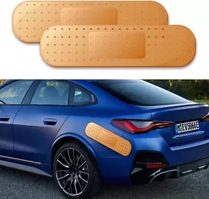 2PCS Car Bandaid Sticker, Giant Bumper Sticker Large Bandage Yellow - Picture 1 of 7