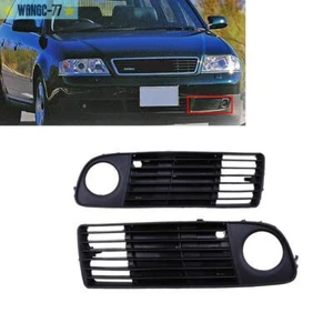 2X For Audi A6 C5 98-01 Front Bumper Fog Light Grille Cover Left+Right Side - Picture 1 of 11