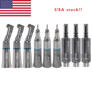 Manipolo odontoiatrico lenta velocità 4 fori contro angolo motore aria dritta kit chiusura - Foto 1 di 44