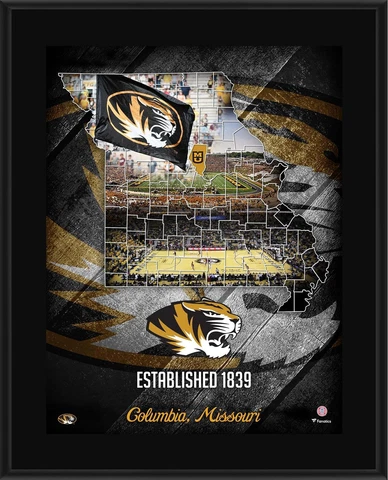 Missouri Tigers 10.5" x 13" 2018 Sublimated State Plaque Cover