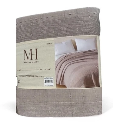 Modern Haven Mauve Polyester King Quilt 102”x88” - Image 1 of 3