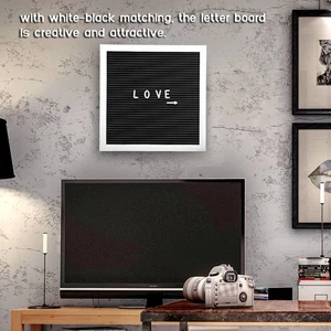 AU (White Frame)25cm*25cm Message Plastic Letter Board Sign Changeable Letters N - Picture 1 of 14