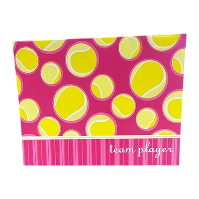 Juego de 8 tarjetas de tenis de jugador de equipo con sobres de 5"x4" rosa amarillo nuevas Foto 1 de 2