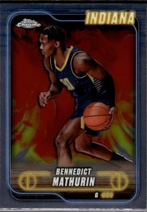 2025 Topps Chrome Basketball #96 Bennedict Mathurin Refractor - Picture 1 of 2