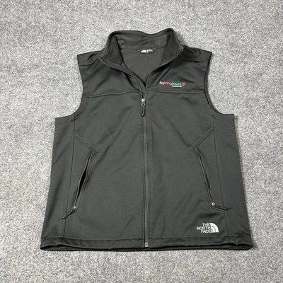 The North Face WindWall Vest Mens Large Black Softshell Full Zip Logo Jacket - Image 1 of 4