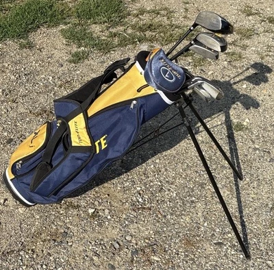 Top Flite XLj Junior Golf Club Set w/ Stand Bag Jr Kids Right Blue Yellow - Image 1 of 4