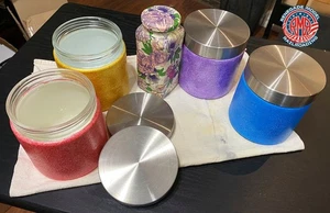 High Quality Thick Glass Rose 4 Color Plastic Sample Storage Containers BPA FREE - Picture 1 of 4