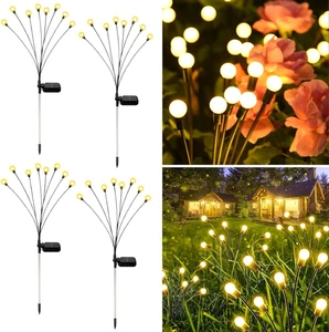 4 Pezzi Lampade Solari per Esterni Da Giardino, 8 Led Lucciole Luci Solari per E - Foto 1 di 12