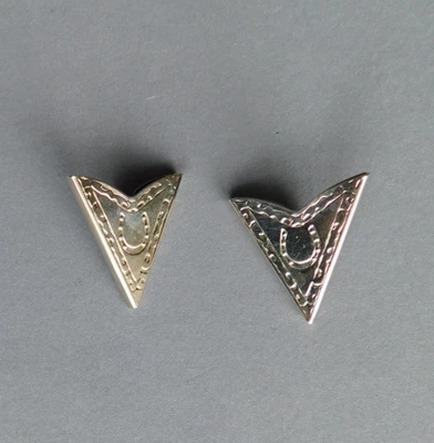 Puntas de cuello tono plateado - estilo occidental con herradura 2 Foto 1 de 3