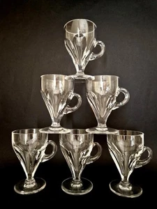 RARE SET OF 6 ANTIQUE 18th CENTURY GEORGIAN JELLY/CORDIAL DRINKING FLUTE GLASSES - Picture 1 of 24