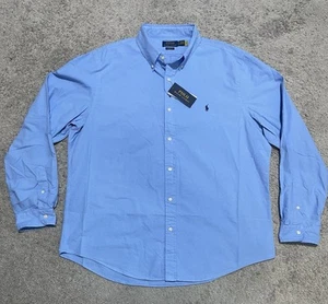 Polo Ralph Lauren Herren 2XL klassische Passform Oxford Hemd blau Langarm neu mit Etikett $ 125 - Bild 1 von 10