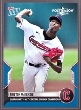 Triston McKenzie Guardians Postseason Set 2022 Topps Now PS-60 Blue 10/49