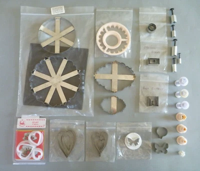 Lote de trabajo de cortadores de metal artesanales de azúcar, cortadores de inmersión: caja de corazón cartucho mariposa - Imagen 1 de 4