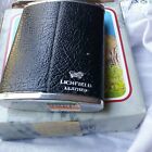 Flask The Jewellers Collection Lichfield Leather Hip Flask Black Boxed Preowned