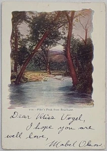Vintage Postkarte c 1900 - 1845 Blick auf den Hechtgipfel von Briarhurst Colorado veröffentlicht - Bild 1 von 7