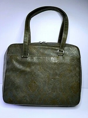 Buxton Organizador Bolso para Laptop Tooled Paisley Maletín Notario Cartera 12.5" x 16.5" Foto 1 de 4