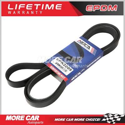 Serpentine Belt for 96-13 Ford Ranger Chevrolet Jeep Dodge GMC 2.5L 4.7L 6PK2205 - Image 1 of 4