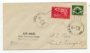RARE, 1925 C4 & Sc 618 FIRST AIRMAIL OVERNIGHT FLIGHT, NY to Chicago - Picture 1 of 3
