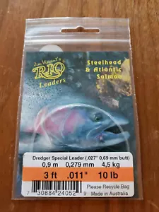  Rio Steelhead & Atlantic Salmon Leaders - Dreger 3ft -.011" - 10lb - 1 Pack -  - Picture 1 of 2