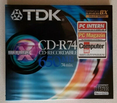 TDK CD-R74 | 650MB | 74 min | in Originalverpackung (verschweißt) - Bild 1 von 2