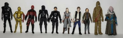 Star wars Lot of 10 action figures 2000's Death Trooper,C3PO,GUAVIAN,BIGGS,JYN Cover