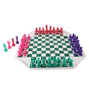 Four Player Chess Set With Soft Chess Board for Kids and Adults - Picture 1 of 11