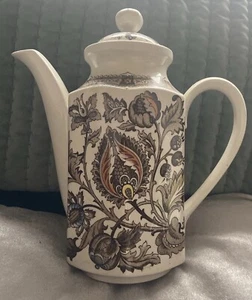 Ridgway Jacobean Ironstone Coffee/Tea Pit In Lovely Condition Floral Pattern - Picture 1 of 10