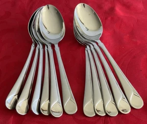 J.A. Henckels 18/10 stainless Provence lot of 11 soup spoons 7 1/4" EUC - Picture 1 of 4