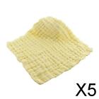 5x 6 Layer Soft Cotton  Towel Baby Bibs Handkerchief