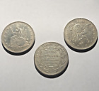 1871 Trade Dollar Fantasy Coins 3 Piece Actual Size