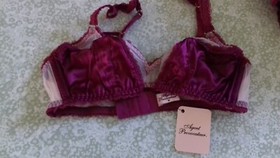 AGENT PROVOCATEUR VINTAGE ORIGINAL PLUM KITTY BRA MED NWT RARE COLLECTOR'S PIECE