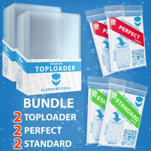 Bundle protezione carte 50 Toploader 200 Perfect 200 Standard Sleeves pokemon - Foto 1 di 4