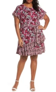 Michael Kors Floral Wrap Dress Women's 3XL Very Stretchy Material - Picture 1 of 10