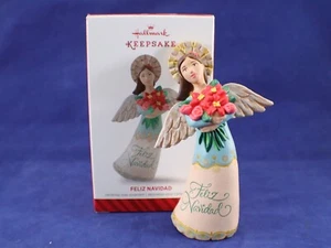 Hallmark Keepsake Adorno de Navidad FELIZ NAVIDAD 2014 Ángel en Caja - Imagen 1 de 11