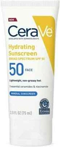 CeraVe Hydrating Sunscreen SPF 50 Face Lotion - Picture 1 of 1