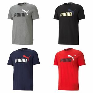 Puma Hombre Ess + 2 Col Camiseta Logo / de Manga Corta Deportiva Entrenamiento