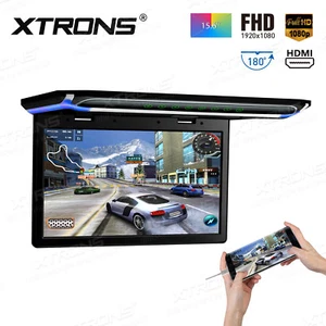 15.6" Flip Down Car Roof Monitor Auto Ceiling Overhead TFT Wide Screen LED HDMI - Picture 1 of 7