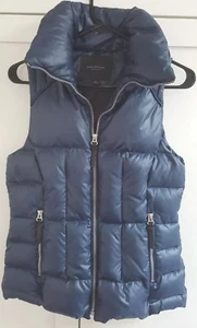 Gilet Marc New York blu navy piumino e anatra taglia XS ret $168 - Foto 1 di 7