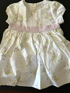 NWT Janie and Jack Outfit 0 3 M Dress Tights Floral Pretty Posies - Picture 1 of 5