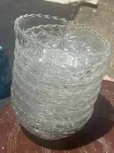 LOT Of 8 ANCHOR HOCKING Star Of David PRESCUT EAPC Glass SMALL Clear Bowl 5" - Picture 1 of 6