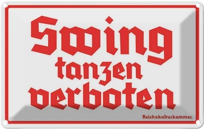 VIANMO Blechschild 12x18 cm Swing tanzen verboten Warnschild Hinweisschild Sicherheit V