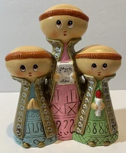 Vintage STAR Weihnachten Spieluhr Mönche Carolers "Oh Come All Ye Faithful" Japan - Bild 1 von 8