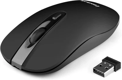 LeadsaiL Wireless Silent Mouse, Cordless Rechargeable Noiseless Black  - Image 1 of 4