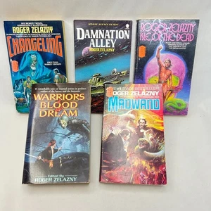 5 Books by Roger Zelazny Madwand Changeling Damnation Alley Sci Fi - Picture 1 of 13
