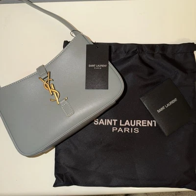 Bolso Hobo YSL Saint Laurent Le 5 À 7 Cuero Blanco Vintage Foto 1 de 4