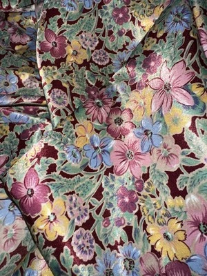 Bata corta kimono envolvente floral satinado vintage Fantasies by Morgan Taylor talla única Foto 1 de 4