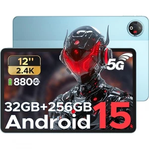 V Pad 5G Android 15 Tablet, 12 inch Tablet with 2.4K IPS Display, 32GB+256GB/... - Picture 1 of 9